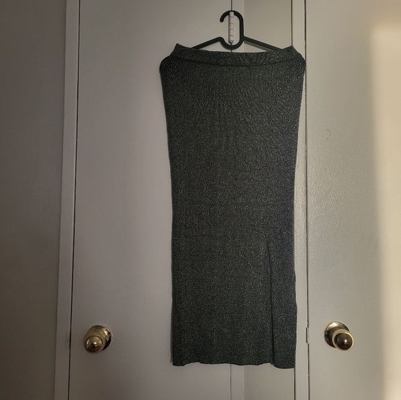 ZARA, METALLIC THREAD KNIT SKIRT - Picture 2 of 7
